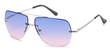 Metallic Semi-Rimless Aviator av5160-oce