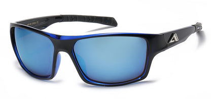 Arctic Blue Tech Lens Wrap Shades ab-66
