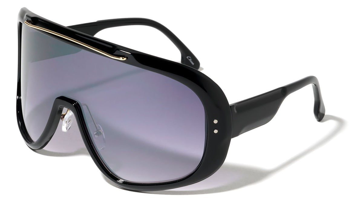 Fashion Rounded Shield Sunglasses p6556