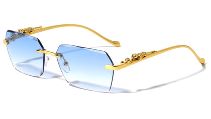 Metal Rimless Rectangle Sunglasses m4055