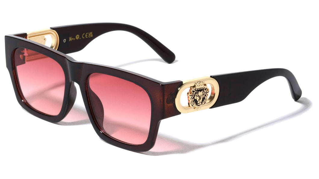 Lion Thick Temple Classic Sunglasses lh-p4045