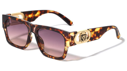 Lion Thick Temple Classic Sunglasses lh-p4045