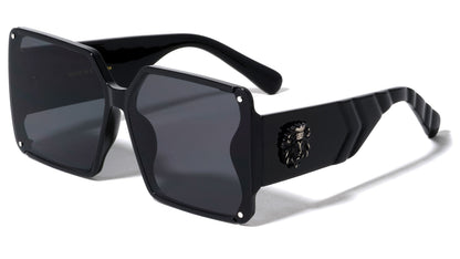 Lion Thick Temple Square Sunglasses lh-p4057