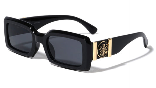 Lion Retro Wide Rectangle Shades lh-p4064