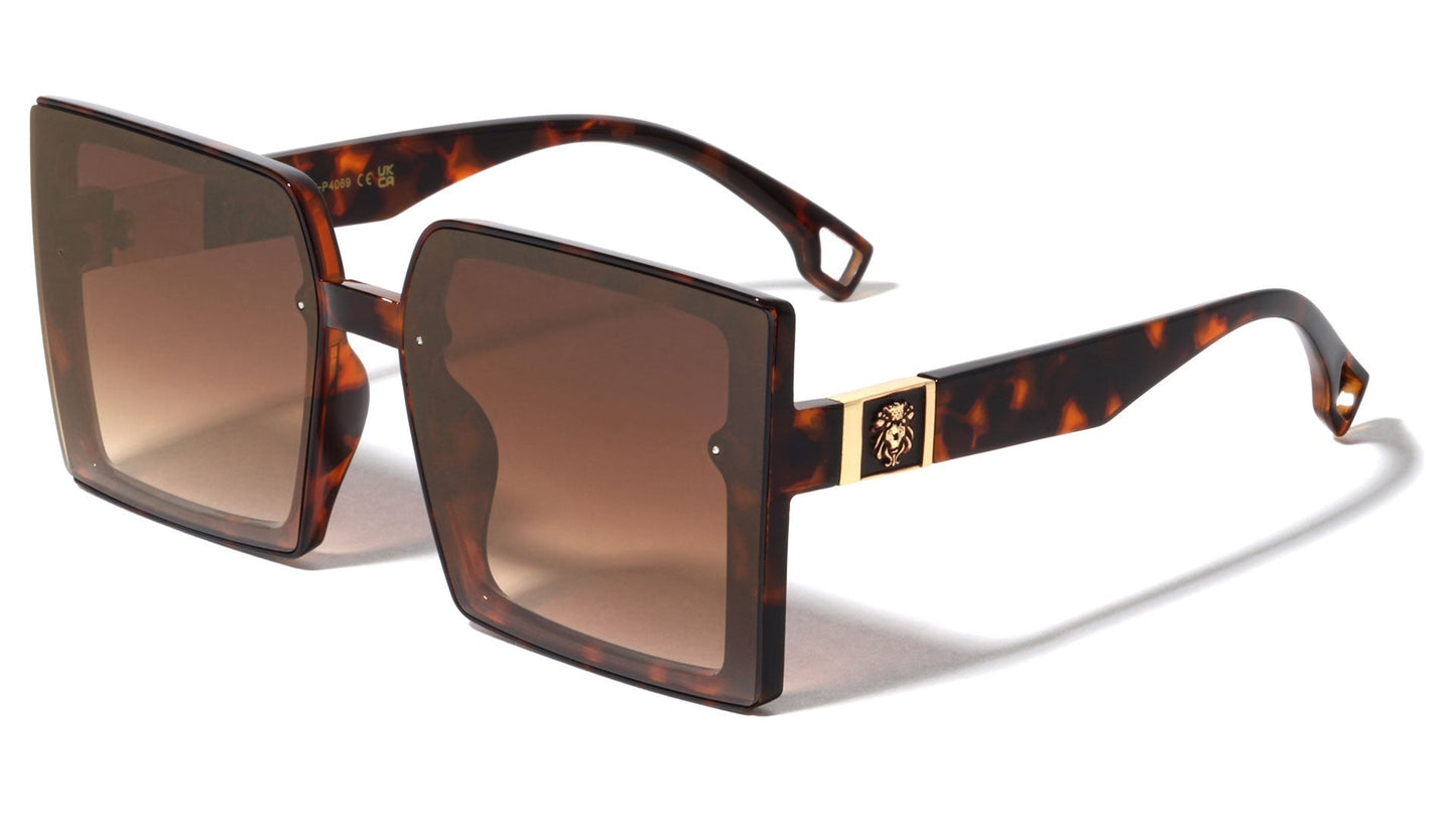 Lion Cutout Square Sunglasses lh-p4069