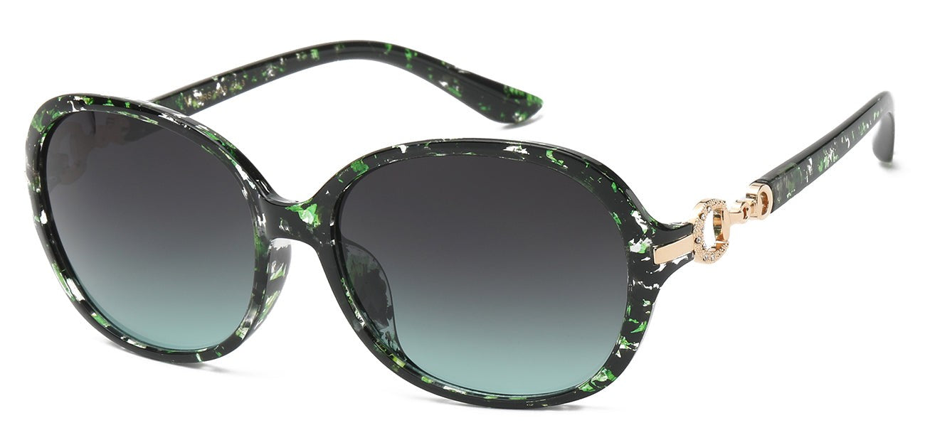 Rhinestone Round Frame Sunglasses rs2045