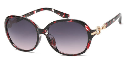 Rhinestone Round Frame Sunglasses rs2045