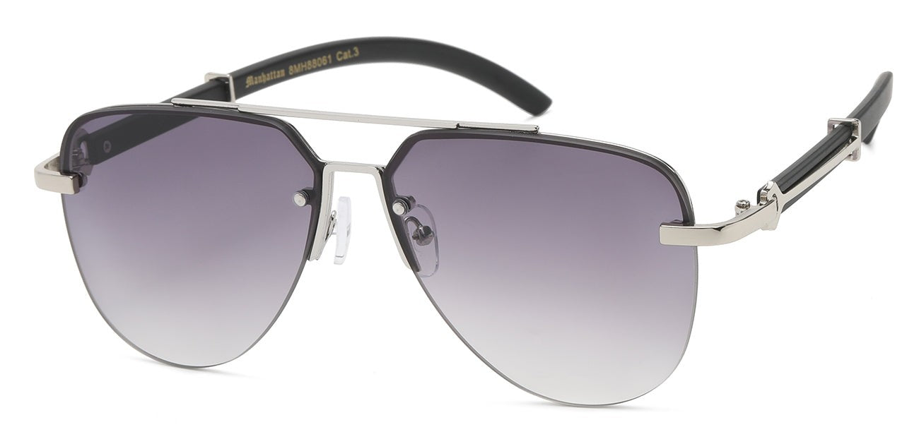 Manhattan Semi-Rimless Aviators mh88061