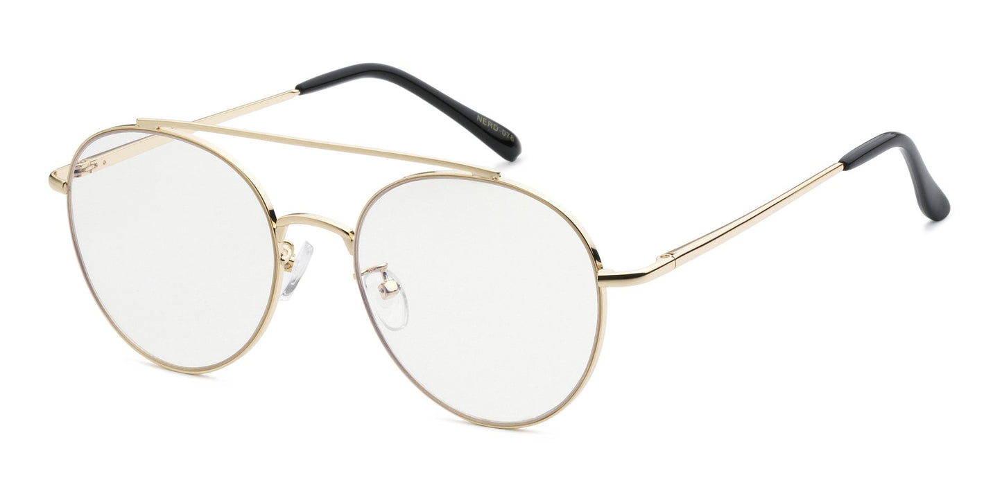 Clear Lens Spring Hinge Aviator nerd-078