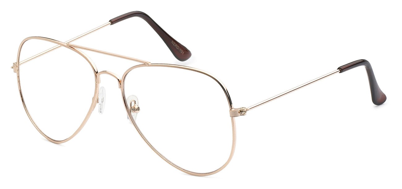 Classic Aviator Clear Lens nerd-101