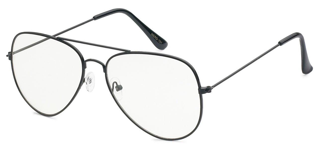 Classic Aviator Clear Lens nerd-101