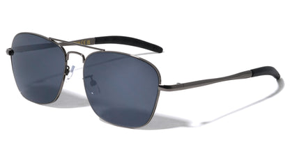 Mirror Lens Square Aviators Sunglasses bm758