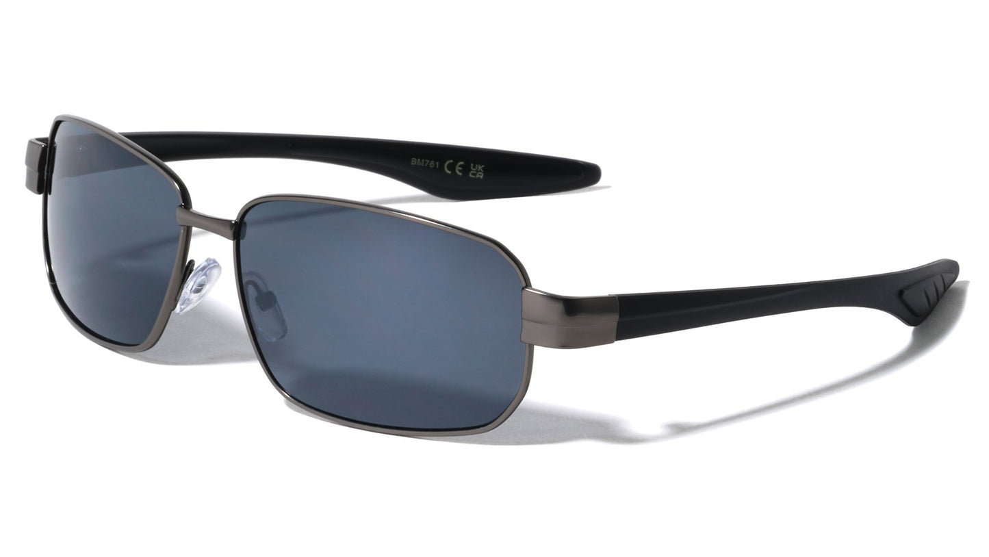 Mirror Lens Rectangle Sports Sunglasses bm761