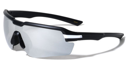 Semi Rimless Shield Sports Sunglasses bp0183-cm