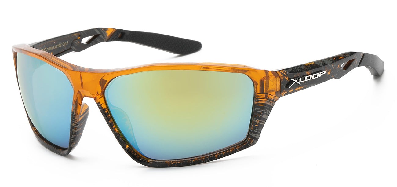 Xloop Polymer Wrap Frame Sunglasses x2702