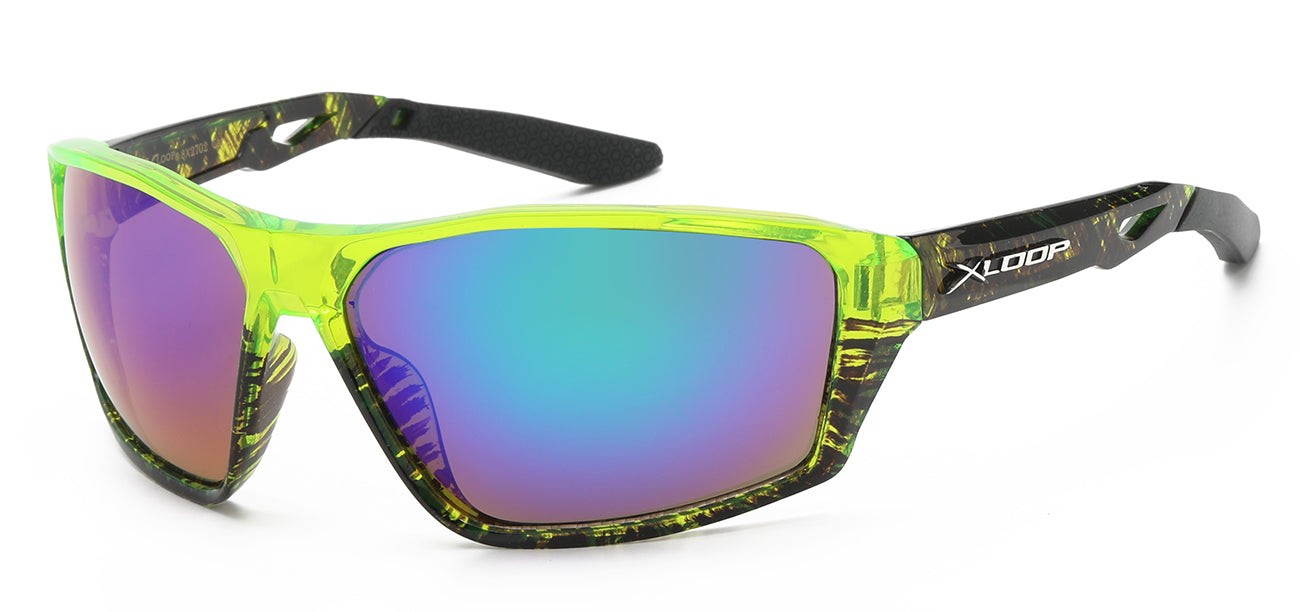 Xloop Polymer Wrap Frame Sunglasses x2702