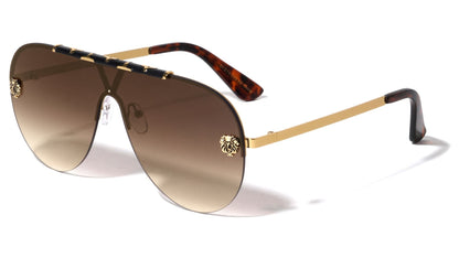 Lion Head Rimless One-Piece Aviator lh-m7825