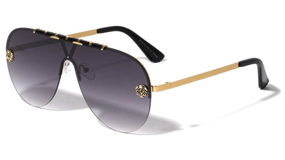 Lion Head Rimless One-Piece Aviator lh-m7825