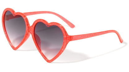 Kids Heart Glitter Sunglasses k870-heart