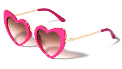 Metallic Heart Shaped Sunglasses m10908-heart