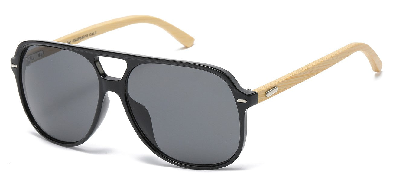 Bamboo Wood Aviator Sunglasses sup89018