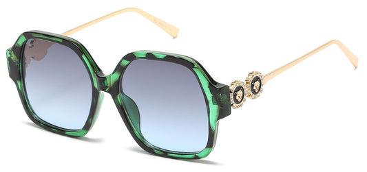 Rhinestone Square Frame Sunglasses rs2057