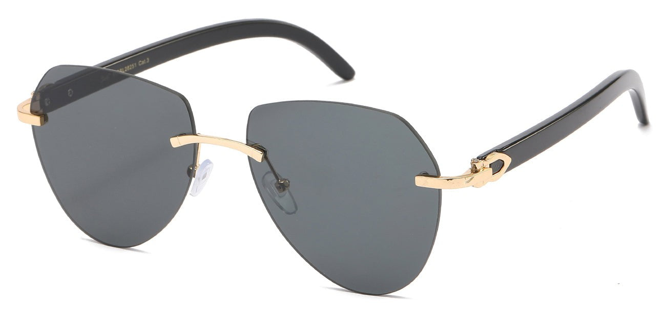 Giselle Metallic Rimless Aviator gsl28251