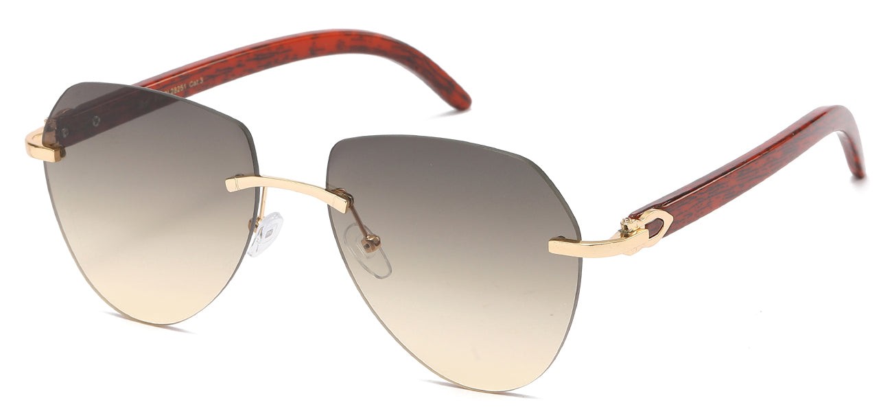 Giselle Metallic Rimless Aviator gsl28251