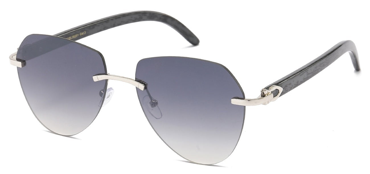 Giselle Metallic Rimless Aviator gsl28251