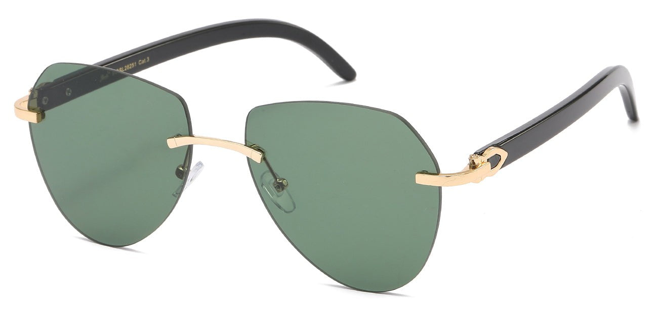 Giselle Metallic Rimless Aviator gsl28251