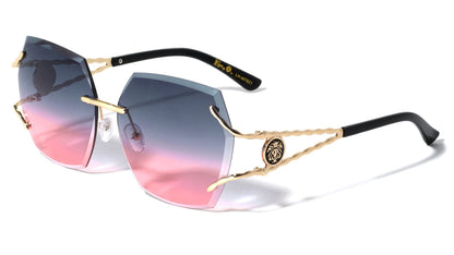 Lion Rimless Metallic Sunglasses lh-m7821