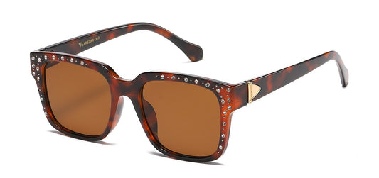 Rhinestone Square Frame Sunglasses rs2069