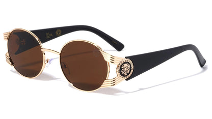 Lion Stripes Hinge Oval Sunglasses lh-m7832