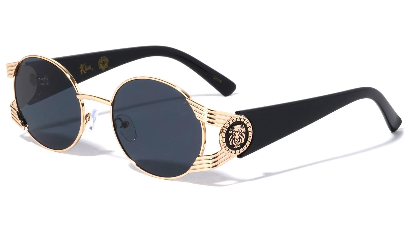 Lion Stripes Hinge Oval Sunglasses lh-m7832