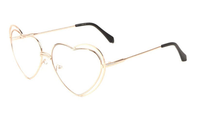 Metallic Heart  Clear Frame m10623-heart-clr