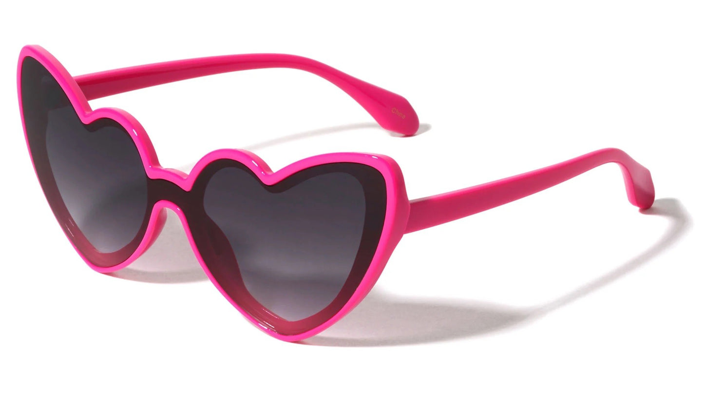 One Piece Shield Lens Heart Frame p1019