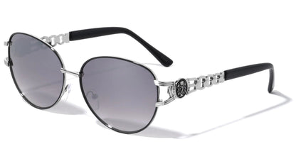 Lion Round Cat Eye Chain Sunglasses  lh-7819