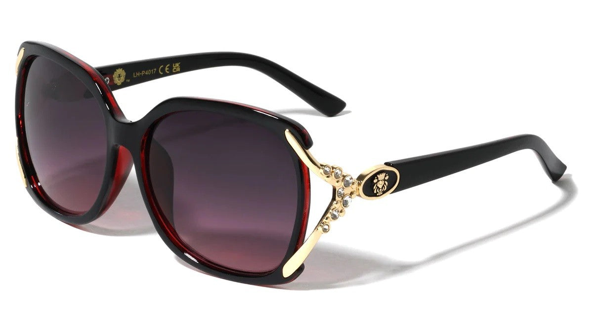 Lion Rhinestone Temple Shades lh-p4017