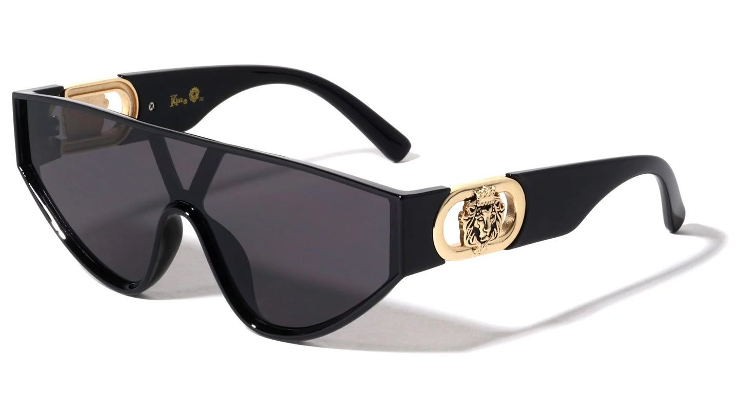 Lion Shield Thick Temple Sunglasses lh-p4046