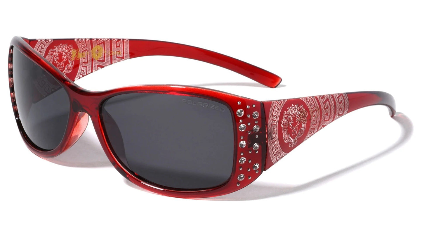 Lion Polarized Rhinestone Temple pol-rh-3084