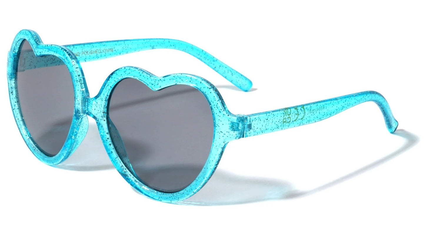 Kids Heart Shape Crystal Glitter Shades k804