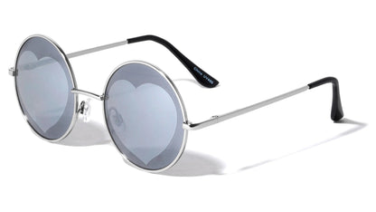 Round Frost Heart Spring Hinge Shades m10004