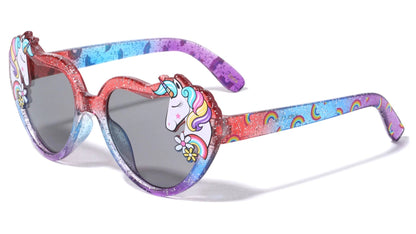 Kids Heart Unicorn Rainbow Sunglasses k898