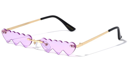 Triple Heart Rimless Sunglasses m10810-co