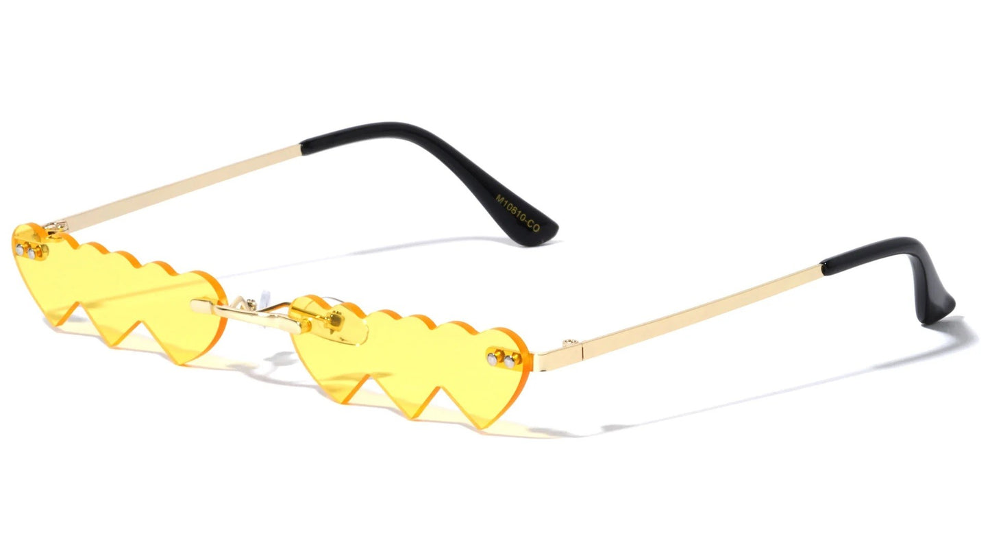 Triple Heart Rimless Sunglasses m10810-co