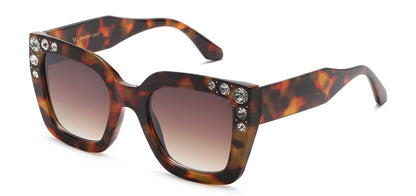 Rhinestone  Cateye Frame Sunglasses rs2067