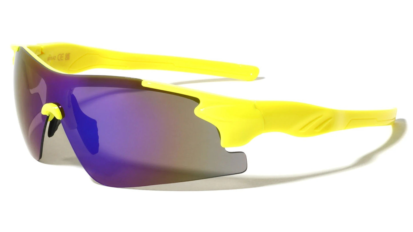 Semi-Rimless Shield Shades bp0142