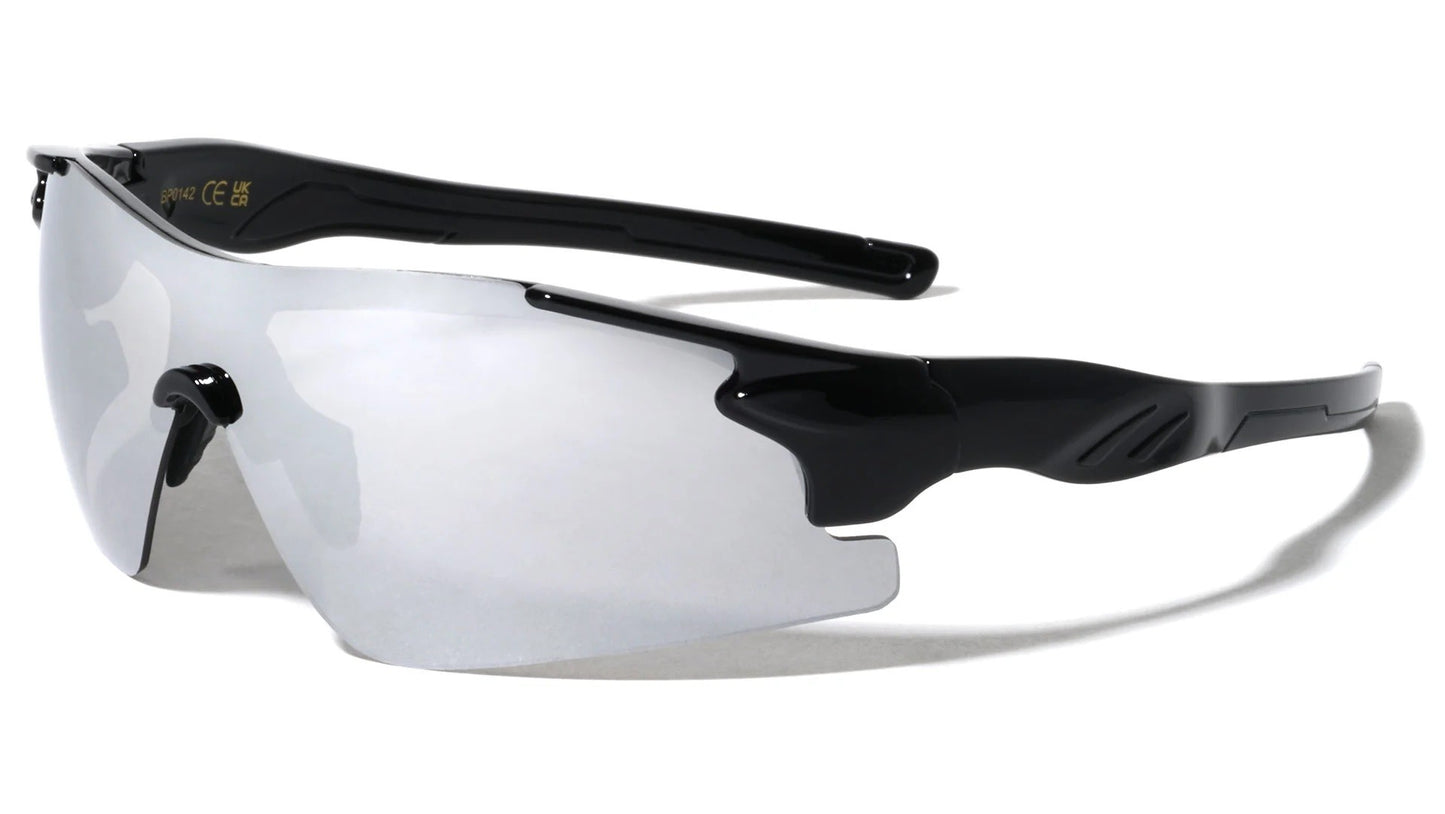 Semi-Rimless Shield Shades bp0142