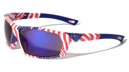 Rectangle Sports Sunglasses bp0210-flag