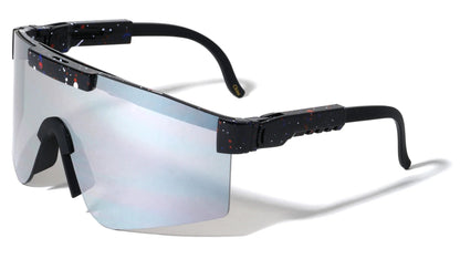 Color Mirror Shield Sunglasses bp0208-flag